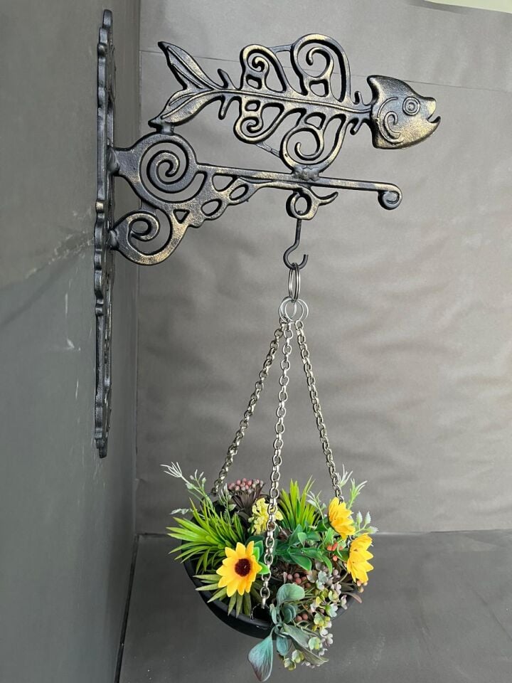ÇİÇEK ASKISI  ANTİK TARZDA   BALIK KILÇIĞI FORMUNDA