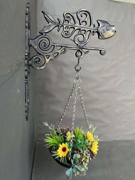 ÇİÇEK ASKISI ANTİK TARZDA BALIK KILÇIĞI FORMUNDA