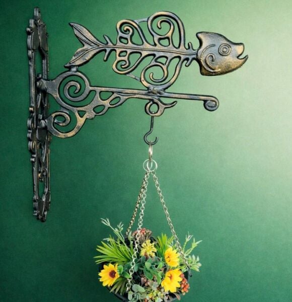 ÇİÇEK ASKISI ANTİK TARZDA BALIK KILÇIĞI FORMUNDA